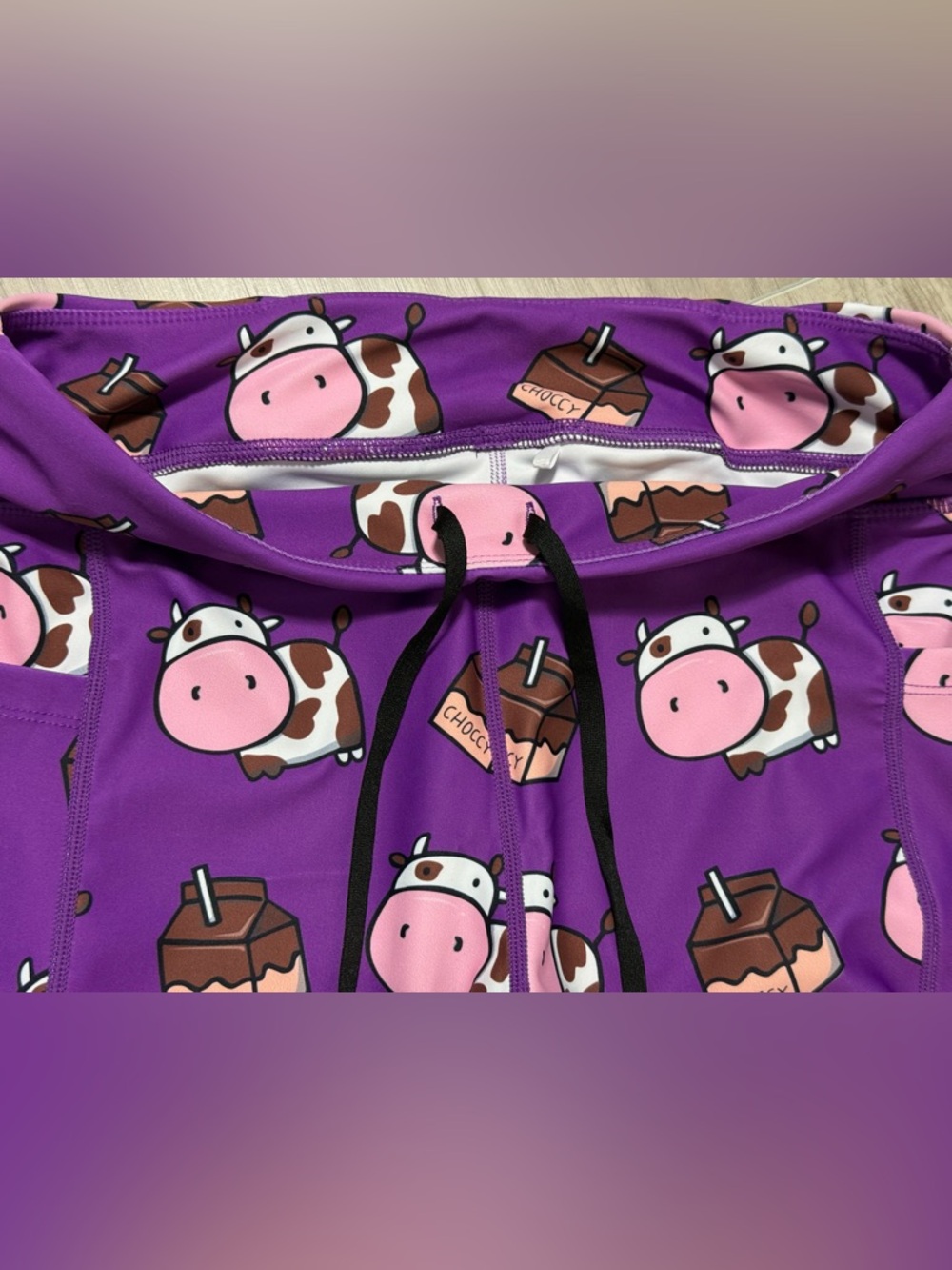 NWOT ChicknLegs Women's Choccy Cows Leggings - Picture 8 of 8